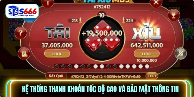 Hệ thống thanh khoản tốc độ cao và bảo mật thông tin